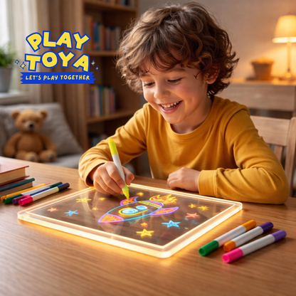 Pizarra LED Educativa para Niños – Dibujar, Escribir y Aprender de Forma Divertida