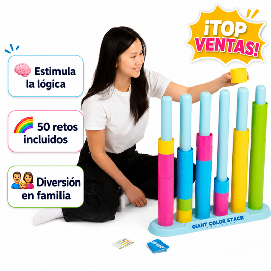 🌈 Torre de Colores Gigante – Juego Familiar con 50 Retos 🧩