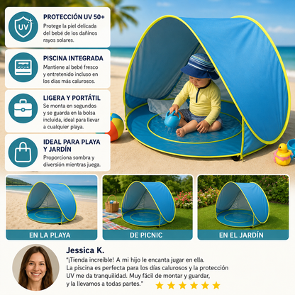 ☀️ Tienda Pop-Up Bebé con Piscina